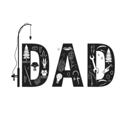 father's day dad SVG PNG design with bold lettering