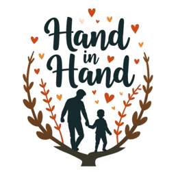 hand in love SVG PNG design with hand-drawn style, bold lettering