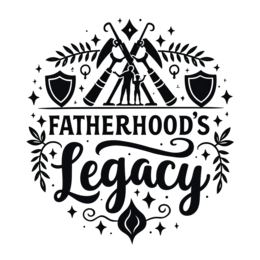 father son legacy floral SVG PNG design with bold lettering, black and white floral elements