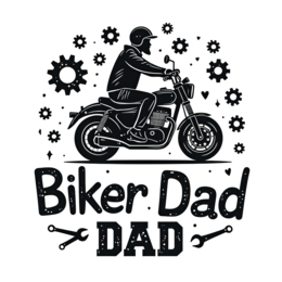 biker dad motorcycle SVG PNG design with bold lettering