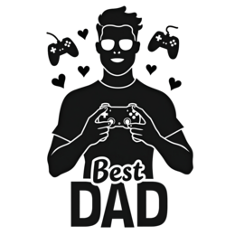 best dad controller SVG PNG design with bold lettering