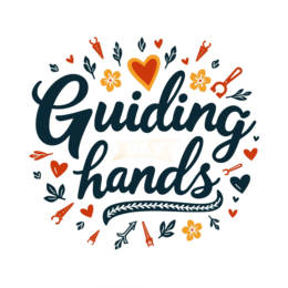 guiding day hands SVG PNG design with hand-drawn style, bold lettering, black floral elements