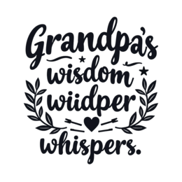 wisdom grandfather SVG PNG design with black and white floral elements