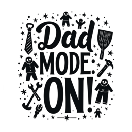 father's day dad mode on SVG PNG design with bold lettering