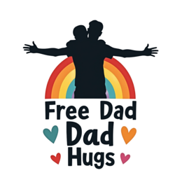 free dad hugs shirt SVG PNG design with bold lettering