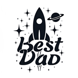 day best dad rocket SVG PNG design with bold lettering, an uplifting message