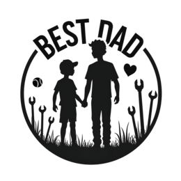 best dad silhouette shirt SVG PNG design with bold lettering