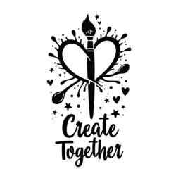 create together hearts SVG PNG design with bold lettering, an uplifting message
