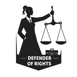 defender rights symbol SVG PNG design with bold lettering