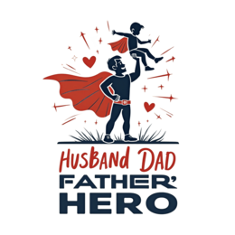 father hero shirt SVG PNG design with bold lettering