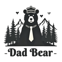 father bear SVG PNG design with bold lettering