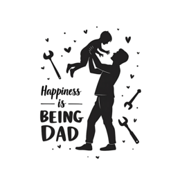 dad happiness SVG PNG design with bold lettering