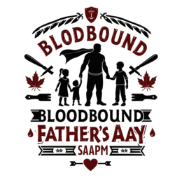 bloodbound family celebration SVG PNG design with bold lettering, floral elements