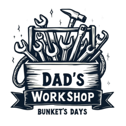 dad workshop tools SVG PNG design with hand-drawn style, bold lettering