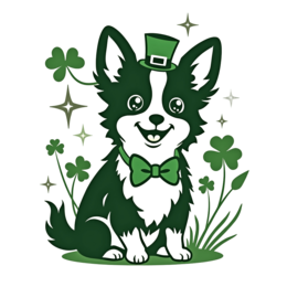 lucky dog SVG PNG design with clean design elements
