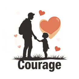 courage love SVG PNG design with bold lettering