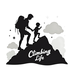 hiking climbing SVG PNG design with bold lettering