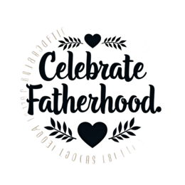 father's day celebrate fatherhood SVG PNG design with bold lettering, black and white floral elements