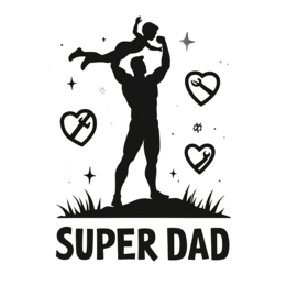 super dad strength shirt SVG PNG design with bold lettering