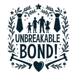 family bond SVG PNG design with bold lettering, black and white floral elements