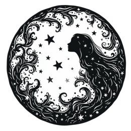 fantasy starry night SVG PNG design