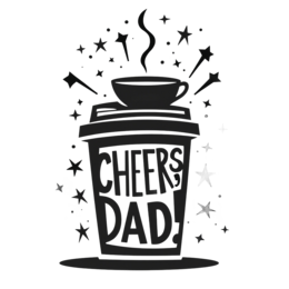 fathersday cheers SVG PNG design with bold lettering
