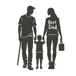 father son family shirt SVG PNG design with hand-drawn style