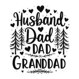 husband dad granddad SVG PNG design with hand-drawn style, bold lettering