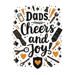 fathersday cheers joy SVG PNG design with bold lettering