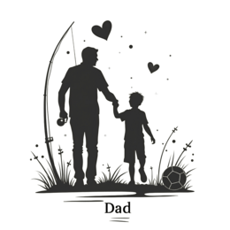 dad son soccer SVG PNG design