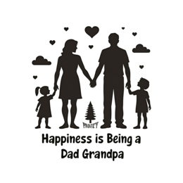 dad grandpa happiness SVG PNG design with bold lettering
