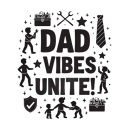 dad vibes unite SVG PNG design with bold lettering