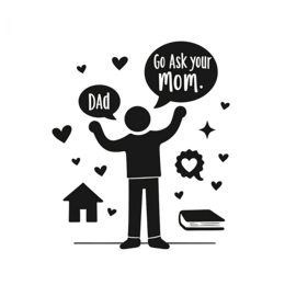 dad quotes communication SVG PNG design with bold lettering