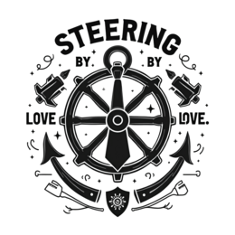 steering love SVG PNG design with bold lettering