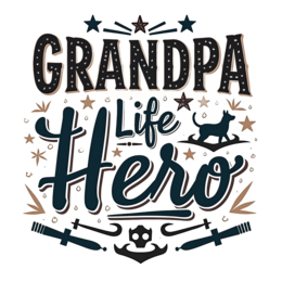 grandpa life hero shirt SVG PNG design with bold lettering