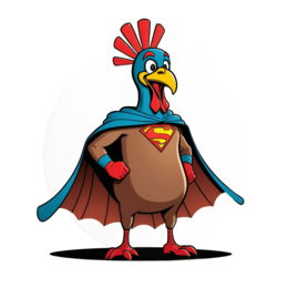 superhero turkey SVG PNG design