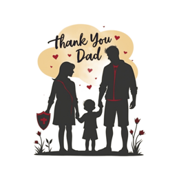 father family thankyou SVG PNG design