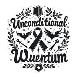 unconditional vintage SVG PNG design with bold lettering, black and white floral elements