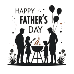 day barbecue family SVG PNG design with red floral elements
