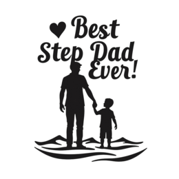 best step dad ever SVG PNG design with hand-drawn style, bold lettering