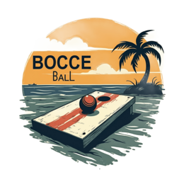 bocce ball sunset SVG PNG design with clean design elements