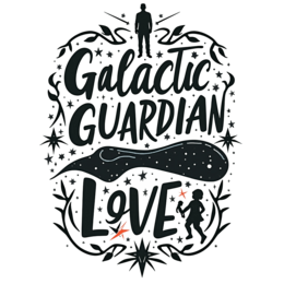 galactic guardian love SVG PNG design with bold lettering
