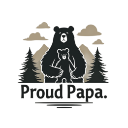 papa bear child SVG PNG design with bold lettering