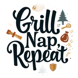 grill nap repeat shirt SVG PNG design with hand-drawn style, bold lettering