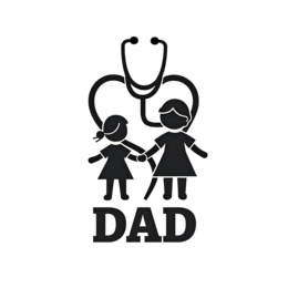 father daughter stethoscope shirt SVG PNG design with bold lettering