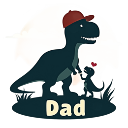 dinosaur fatherlove SVG PNG design with bold lettering