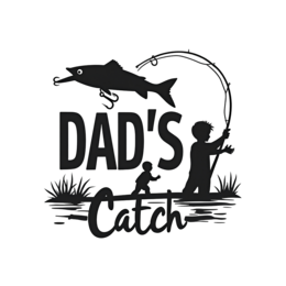 dad son catch SVG PNG design with bold lettering