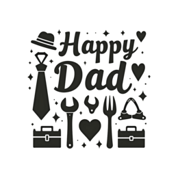 day dad tools hearts SVG PNG design with bold lettering, an uplifting message