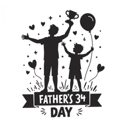 fathers day trophy SVG PNG design with bold lettering
