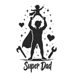 super dad hero shirt SVG PNG design with bold lettering
